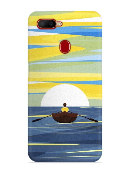 Rowing Person Ferry Paddle Snap Case for Oppo A7 Zapvi