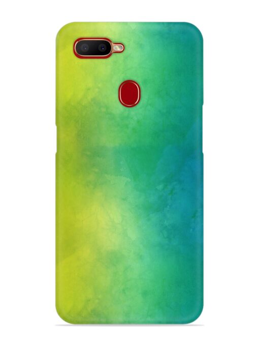 Yellow Green Gradient Snap Case for Oppo A7 Zapvi
