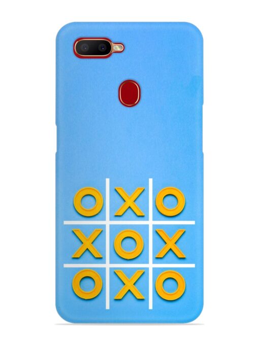 Yellow Plastic Crosses Snap Case for Oppo A7 Zapvi