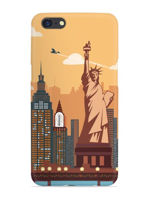 New York Statue Of Liberty Architectural Scenery Snap Case for Oppo A71 Zapvi
