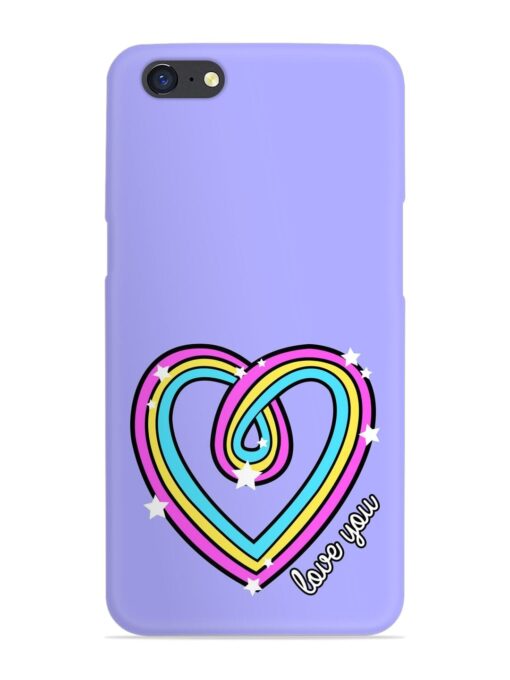 Colorful Rainbow Heart Snap Case for Oppo A71 Zapvi