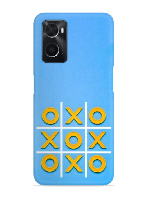 Yellow Plastic Crosses Snap Case for Oppo A76 Zapvi