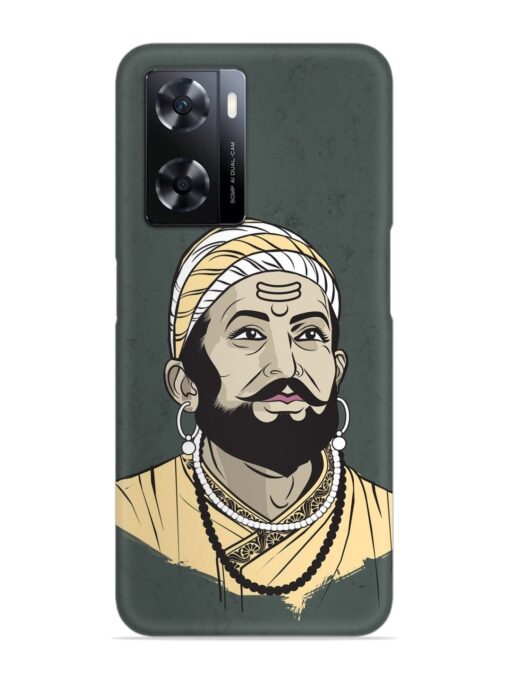 Shivaji Maharaj Vector Art Snap Case for Oppo A77 Zapvi