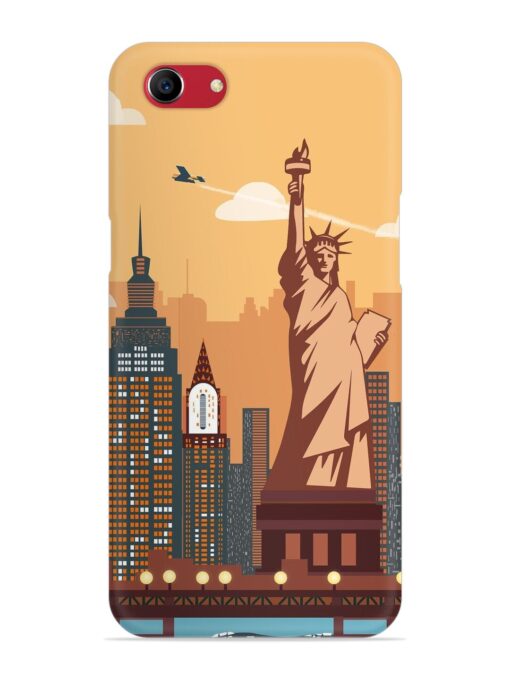 New York Statue Of Liberty Architectural Scenery Snap Case for Oppo A83 Zapvi