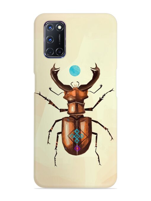 Stag Beetle Vector Snap Case for Oppo A92 Zapvi