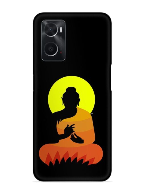 Buddha Art Black Snap Case for Oppo A96 Zapvi
