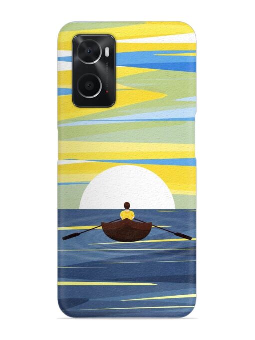 Rowing Person Ferry Paddle Snap Case for Oppo A96 Zapvi