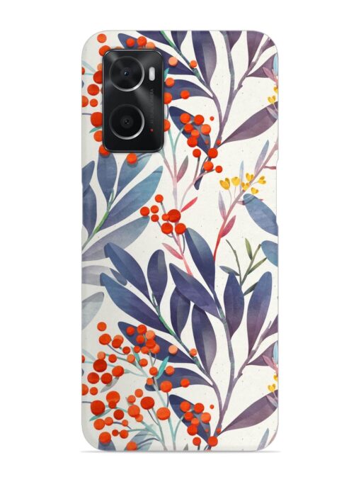 Seamless Floral Pattern Snap Case for Oppo A96 Zapvi