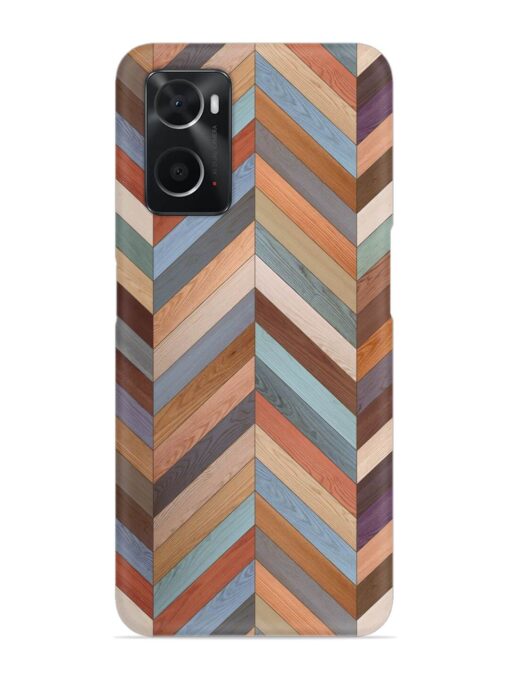 Seamless Wood Parquet Snap Case for Oppo A96 Zapvi