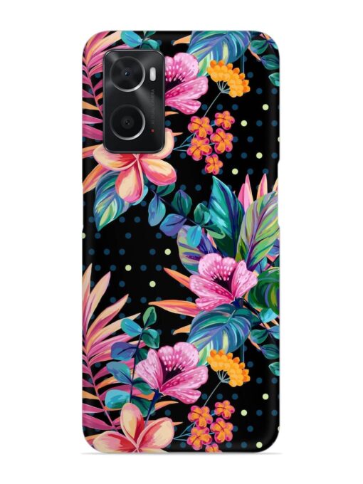 Seamless Floral Pattern Snap Case for Oppo A96 Zapvi
