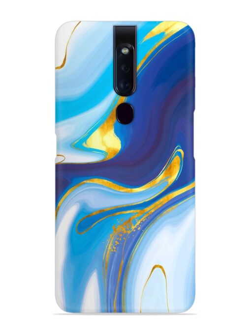 Watercolor Background With Golden Foil Snap Case for Oppo F11 Pro Zapvi