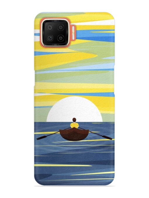 Rowing Person Ferry Paddle Snap Case for Oppo F17 Zapvi