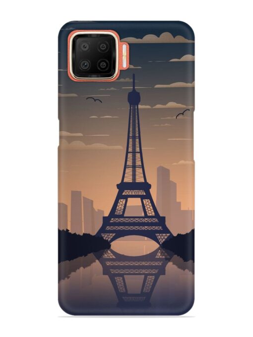 France Paris Eiffel Tower Gradient Snap Case for Oppo F17 Zapvi