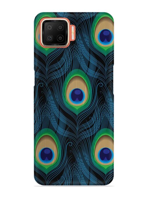 Seamless Pattern Peacock Snap Case for Oppo F17 Zapvi