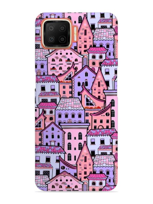 Seamless Pattern Houses Snap Case for Oppo F17 Zapvi