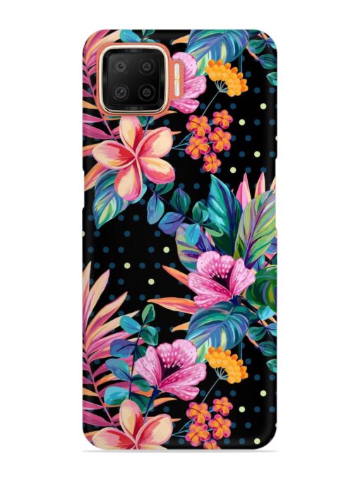 Seamless Floral Pattern Snap Case for Oppo F17 Zapvi