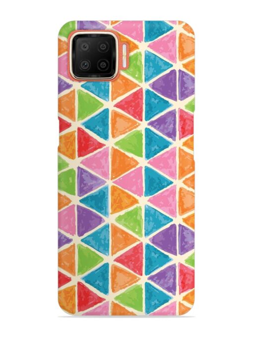 Seamless Colorful Isometric Snap Case for Oppo F17 Zapvi