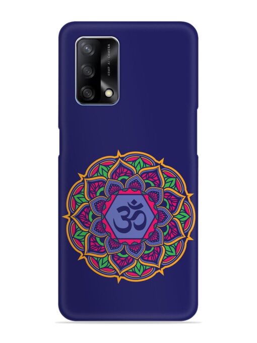 Om Mandala Art Blue Snap Case for Oppo F19 Zapvi
