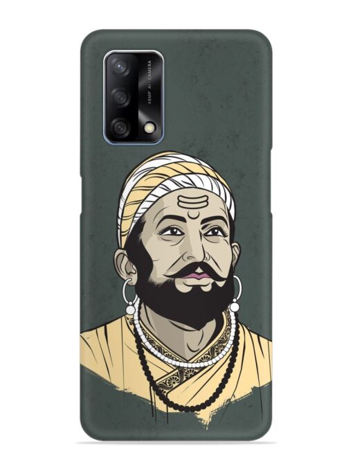 Shivaji Maharaj Vector Art Snap Case for Oppo F19 Zapvi