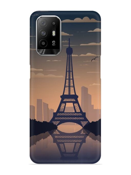 France Paris Eiffel Tower Gradient Snap Case for Oppo F19 Pro Plus Zapvi