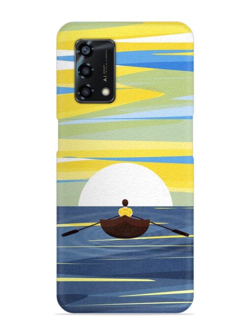 Rowing Person Ferry Paddle Snap Case for Oppo F19S Zapvi