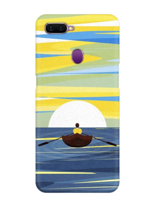 Rowing Person Ferry Paddle Snap Case for Oppo F9 Zapvi