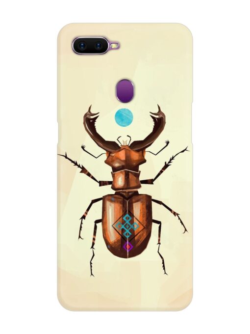 Stag Beetle Vector Snap Case for Oppo F9 Zapvi