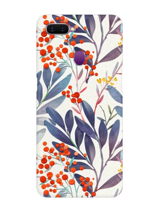 Seamless Floral Pattern Snap Case for Oppo F9 Zapvi