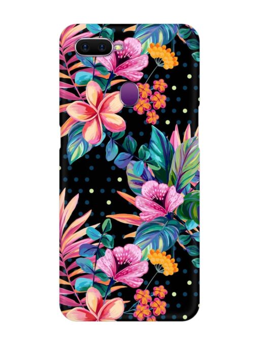 Seamless Floral Pattern Snap Case for Oppo F9 Zapvi