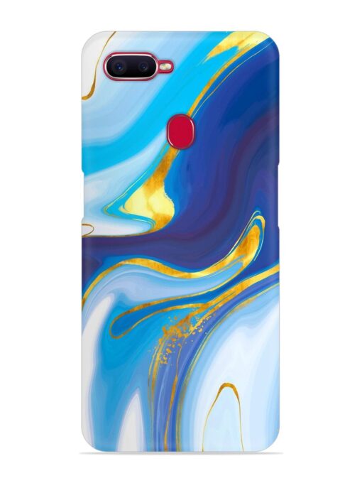 Watercolor Background With Golden Foil Snap Case for Oppo F9 Pro Zapvi