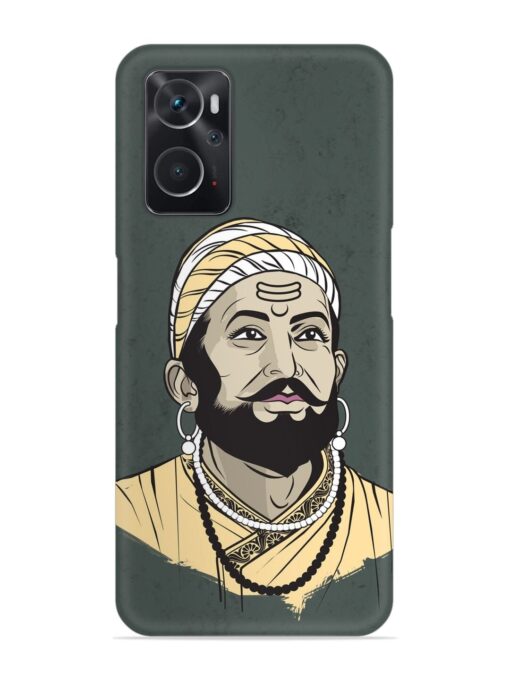 Shivaji Maharaj Vector Art Snap Case for Oppo K10 (4G) Zapvi