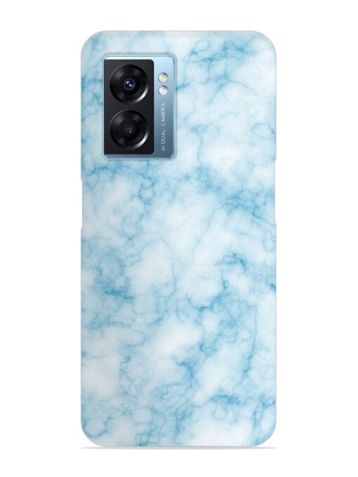 Blue White Natural Marble Snap Case for Oppo K10 (5G) Zapvi