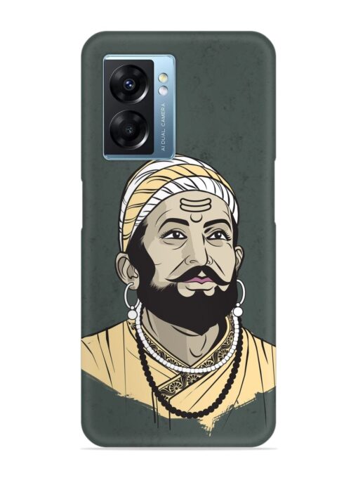 Shivaji Maharaj Vector Art Snap Case for Oppo K10 (5G) Zapvi