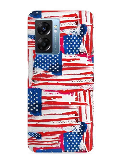 Usa Flag Seamless Snap Case for Oppo K10 (5G) Zapvi