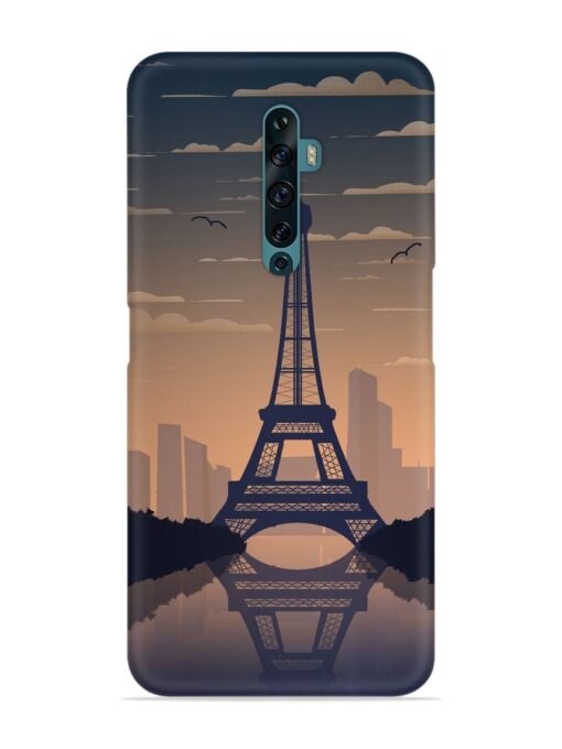France Paris Eiffel Tower Gradient Snap Case for Oppo Reno 2F Zapvi