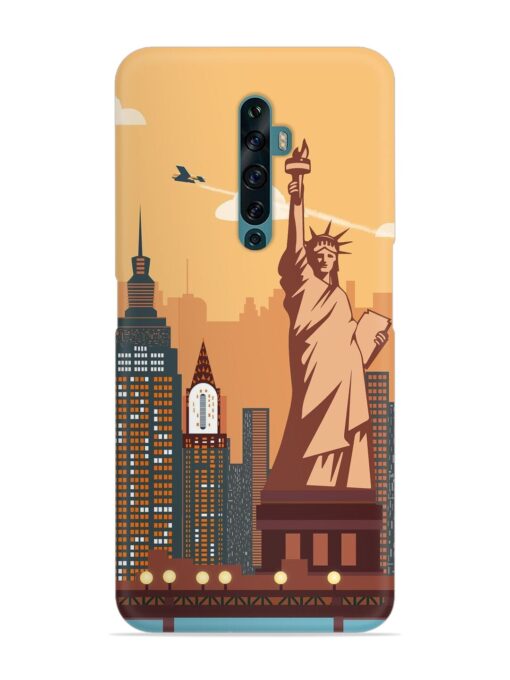 New York Statue Of Liberty Architectural Scenery Snap Case for Oppo Reno 2F Zapvi