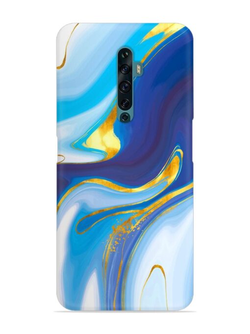 Watercolor Background With Golden Foil Snap Case for Oppo Reno 2F Zapvi