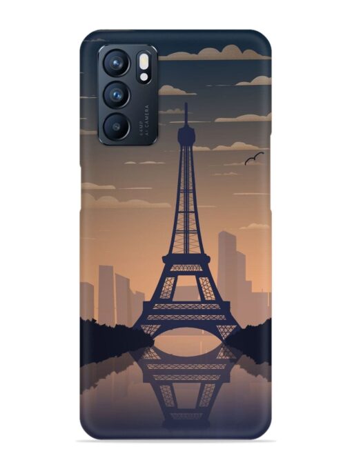 France Paris Eiffel Tower Gradient Snap Case for Oppo Reno 6 (5G) Zapvi