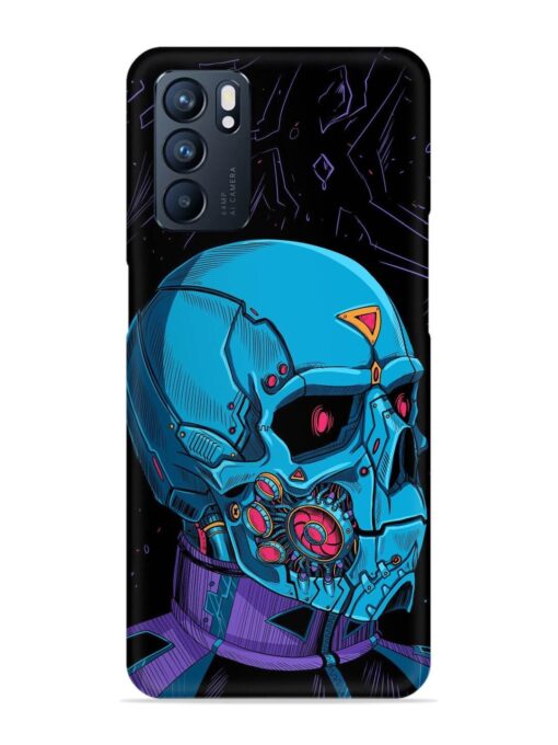 Skull Robo Vector Snap Case for Oppo Reno 6 (5G) Zapvi