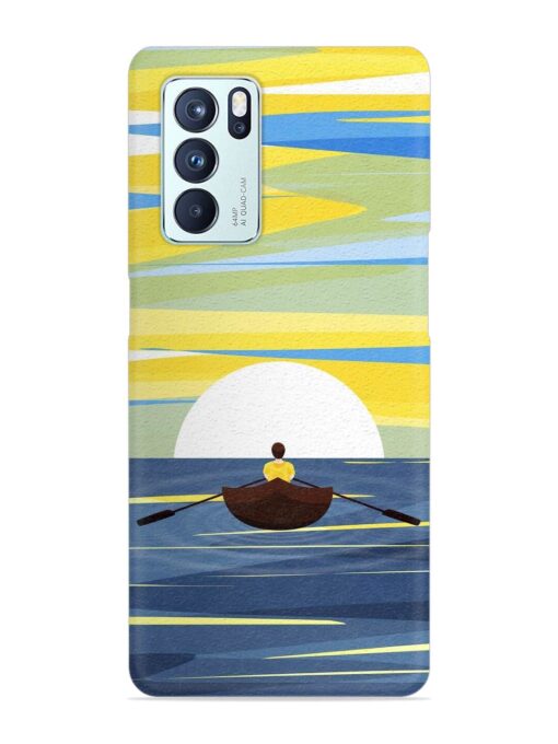 Rowing Person Ferry Paddle Snap Case for Oppo Reno 6 Pro (5G) Zapvi