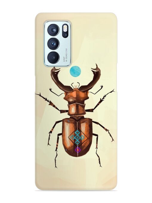 Stag Beetle Vector Snap Case for Oppo Reno 6 Pro (5G) Zapvi