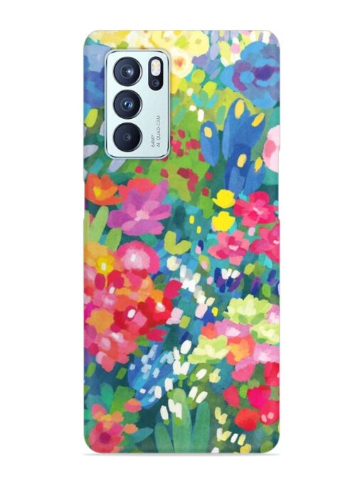 Watercolor Flower Art Snap Case for Oppo Reno 6 Pro (5G) Zapvi