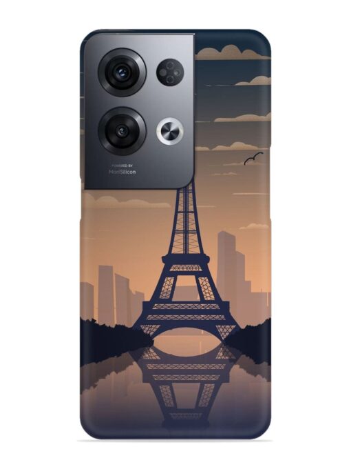 France Paris Eiffel Tower Gradient Snap Case for Oppo Reno 8 Pro (5G) Zapvi