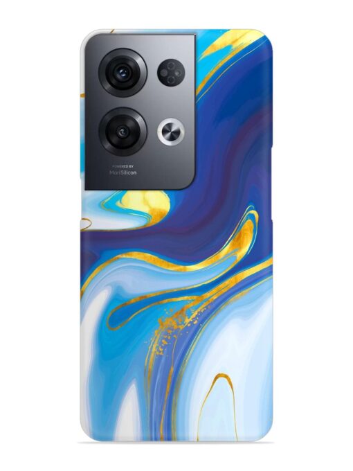 Watercolor Background With Golden Foil Snap Case for Oppo Reno 8 Pro (5G) Zapvi
