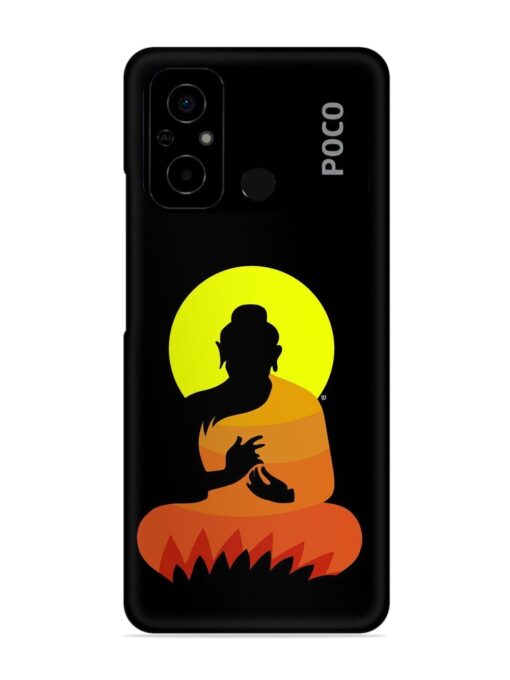 Buddha Art Black Snap Case for Poco C55 Zapvi