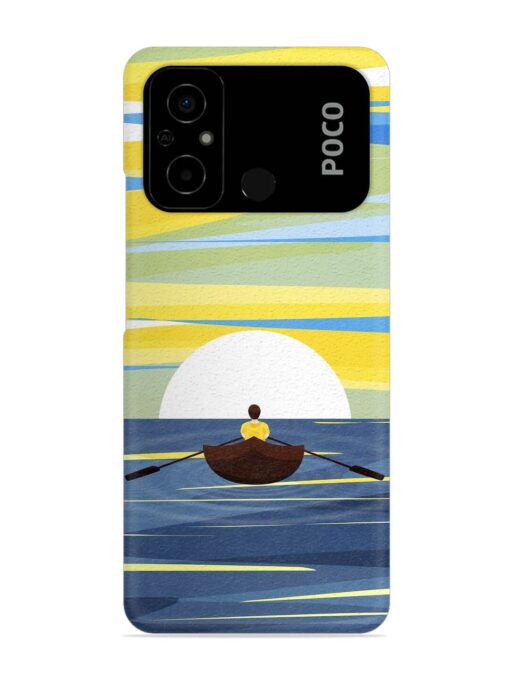 Rowing Person Ferry Paddle Snap Case for Poco C55 Zapvi