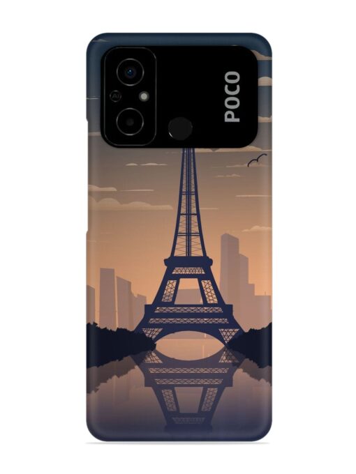 France Paris Eiffel Tower Gradient Snap Case for Poco C55 Zapvi
