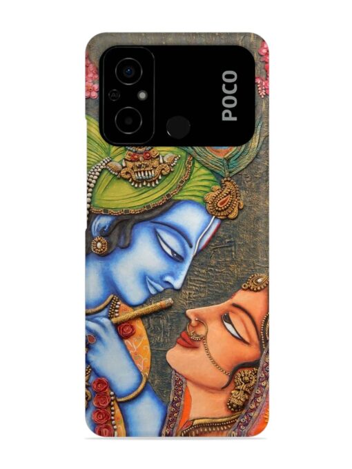 Lord Radha Krishna Flute Art Snap Case for Poco C55 Zapvi