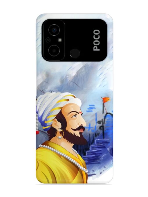 Shivaji Maharaj Color Paint Art Snap Case for Poco C55 Zapvi