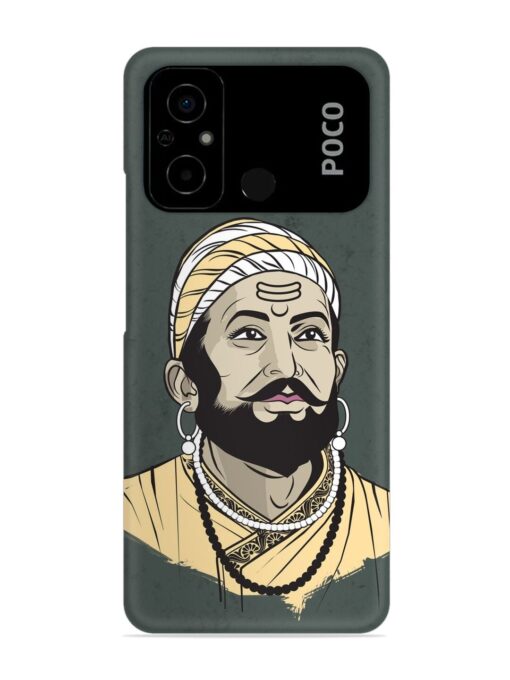 Shivaji Maharaj Vector Art Snap Case for Poco C55 Zapvi